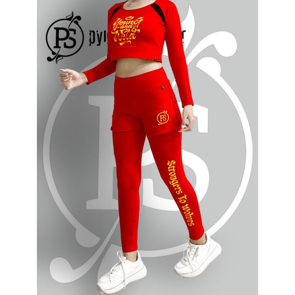 Pyur sport ~ Setelan Crop Panjang