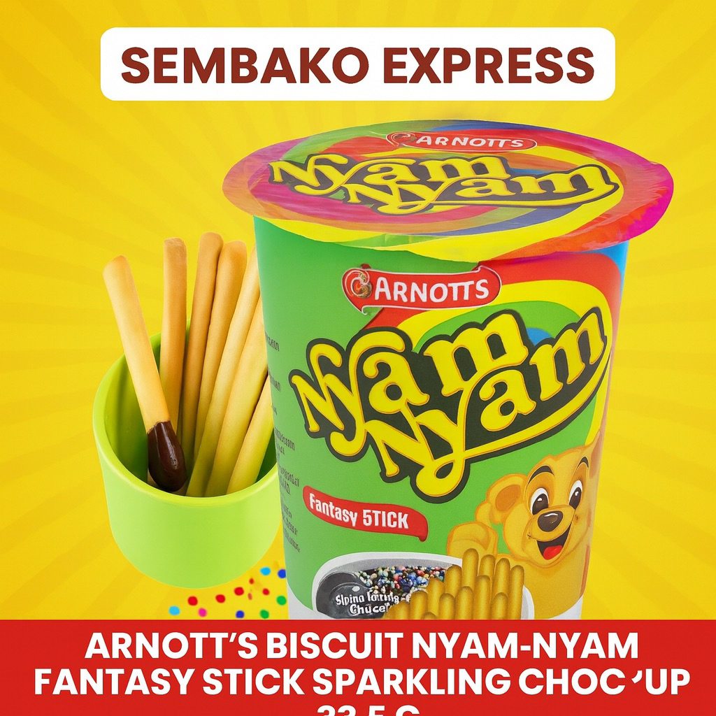 

Arnott’s Nyam-Nyam Fantasy Stick Sparkling Choco Cup 22.5 g