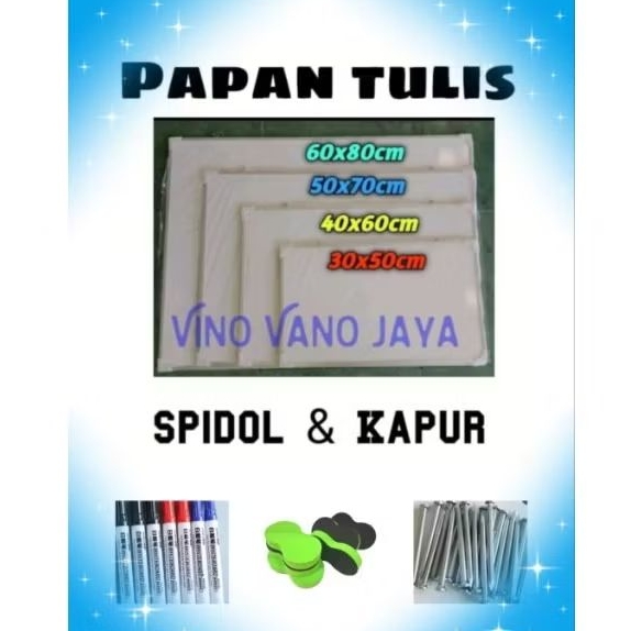 

Papan tulis 2 sisi FREE SPIDOL PENGHAPUS DAN PAKU [BISA COD,SPAYLETER]