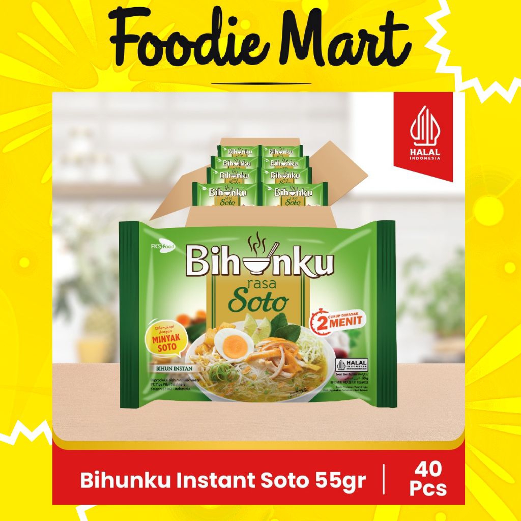 

[FOODIE MART] Bihunku Instan - Soto - 1 karton - 40 Pcs - 55gr