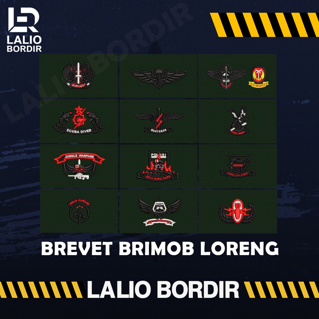 BREVET BORDIR WING BRIMOB PDL LORENG