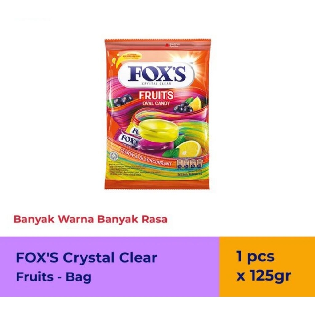 

FOX’S Fruity Bag 125 gram / permen foxs
