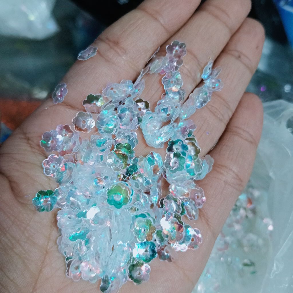 payet bunga cup 6mm/ piringan bunga cup