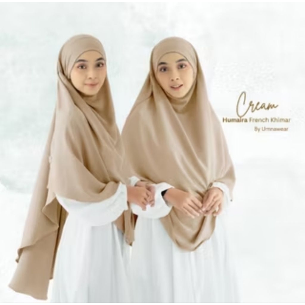 [PRELOVED] Humaira French Khimar Cream by Umnawear