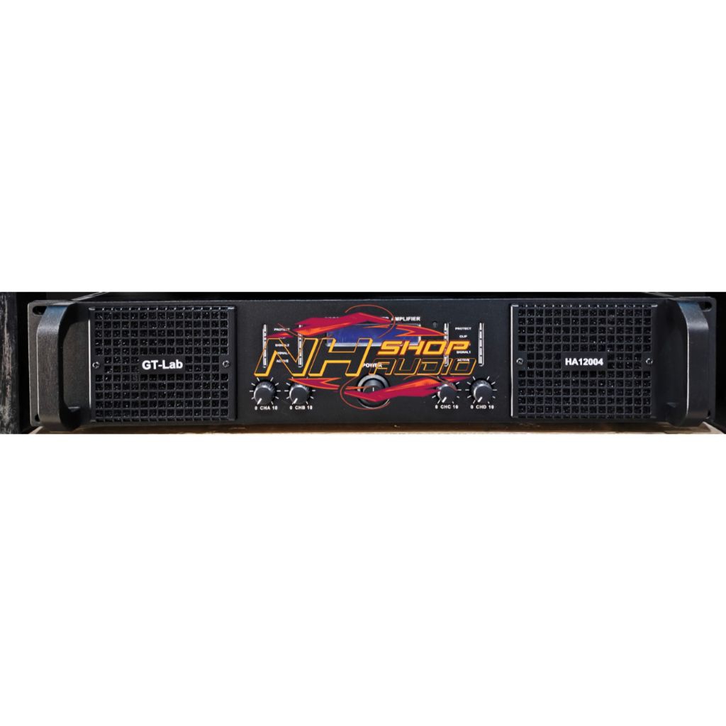 Power GT-lab HA12004 4 chanel Class H 1200x4 Power Amplifier RDW Ha12004 / Ha 12004  / HA 12004  / p