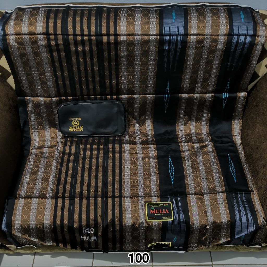 Sarung Mulia 140 Bahan Mesres Motif BHS Jahit Tengah Original