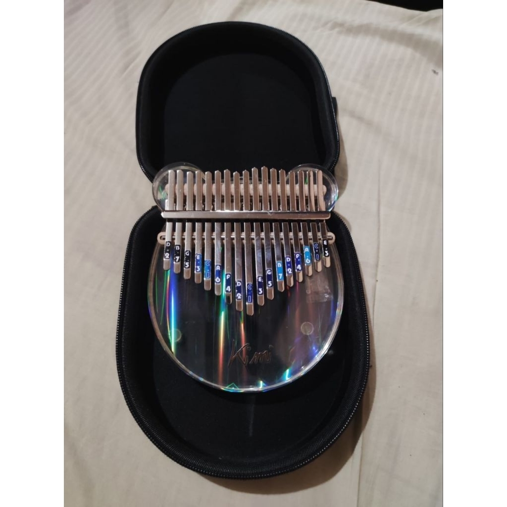 ❤️PRELOVED❤️ KALIMBA KIMI BEAR EARS ACRYLIC RAINBOW