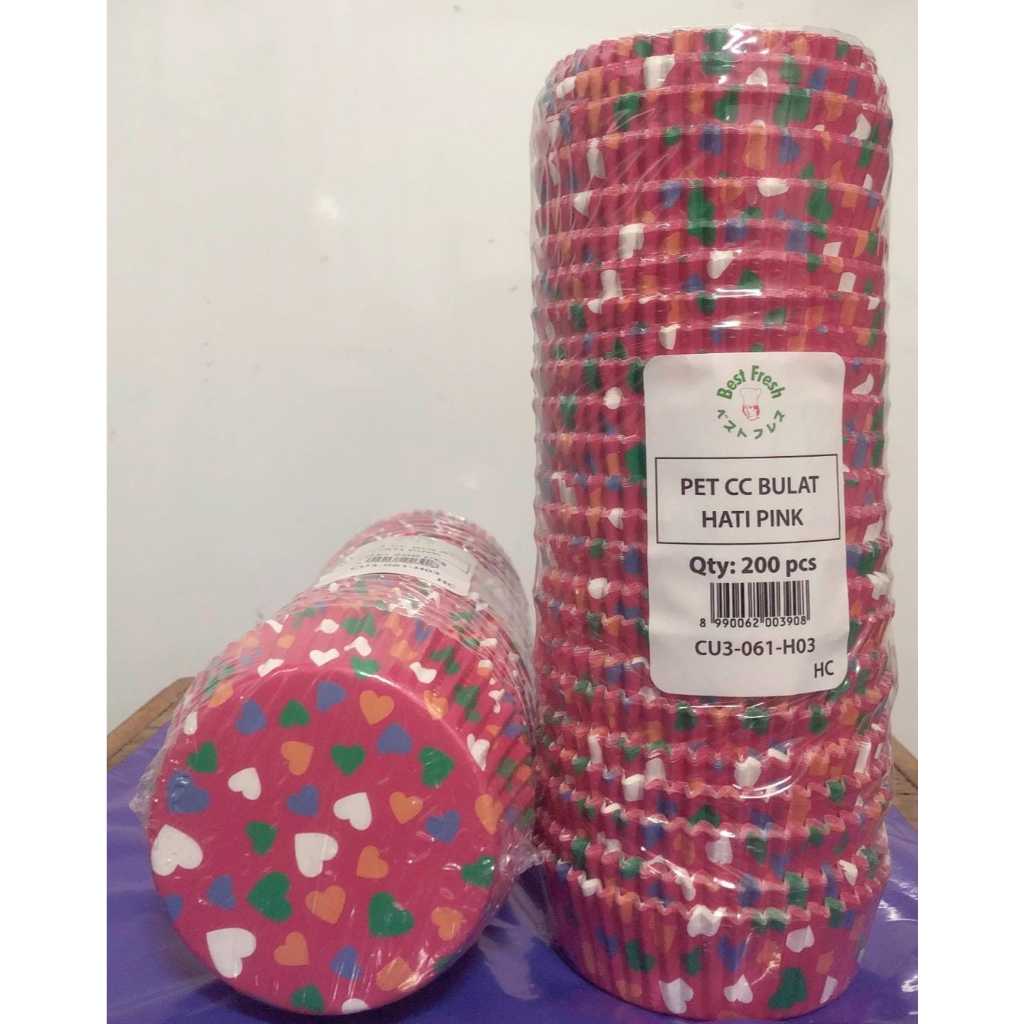 

BESTFRESH CC ROTI BULAT 8CM HATI PINK 200LBR X 1