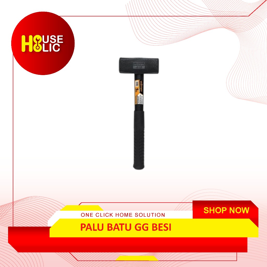 Palu Bodem 2LB 3LB 4LB 6LB Gagang Besi Lapis karet / Palu Penghancur Batu Grip Karet 2LB 3LB 4LB 6LB