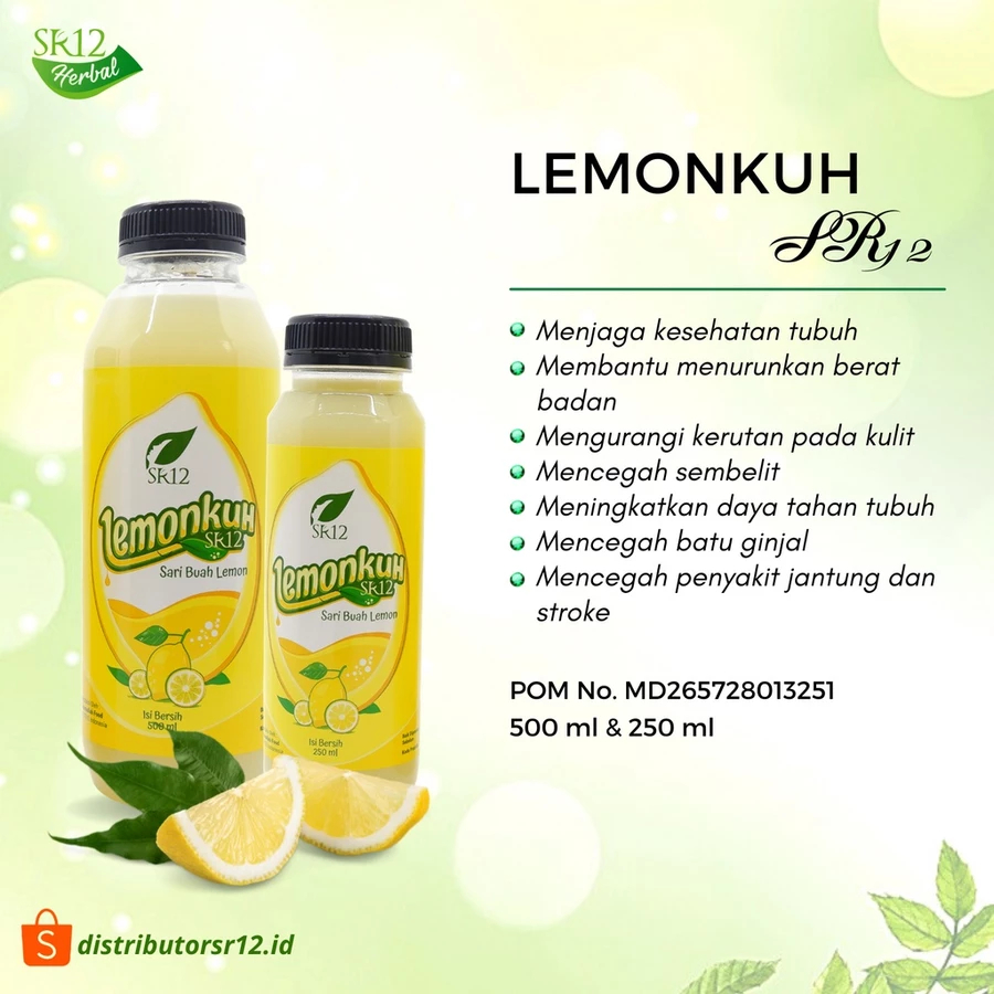 

LEMONKUH SR12 | SARI BUAH LEMON ASLI MINUMAN HERBAL UNTUK DAYA TAHAN TUBUH & DIET ALAMI (250ML / 500ML) | SR12 FAMILY STORE