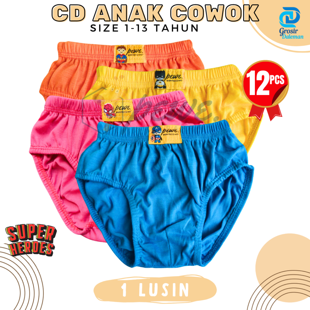 1 Lusin CD Anak Laki laki Celana Dalam Anak Cowok / Celana Dalam Anak