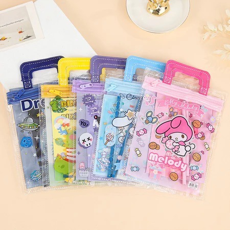 

ATK Alat Tulis Set 6IN1 Lengkap Karakter Lucu Sanrio / Alat Tulis Lucu dan Unik