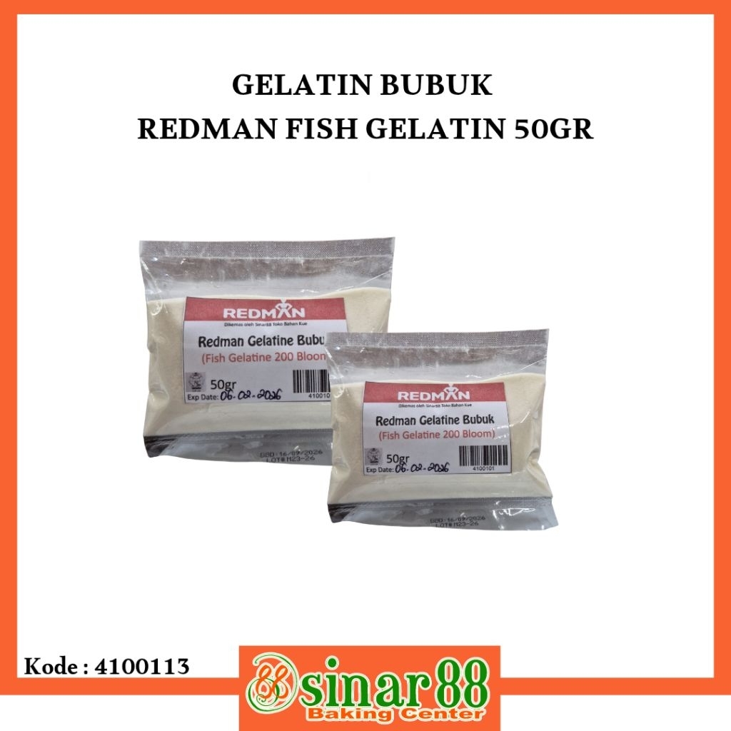 

GELATIN BUBUK REDMAN FISH GELATIN 50GR