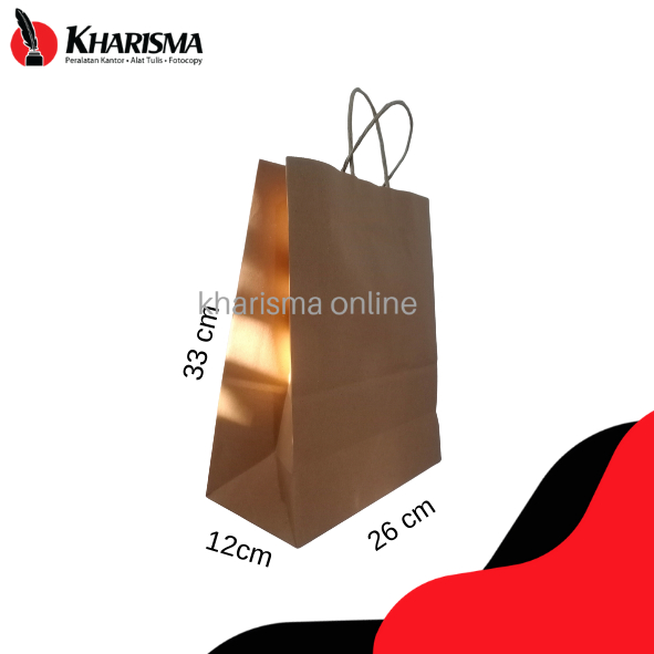 

Paper Bag Kraft PAPERLINE Besar Ukuran 26 x 33 x 12 cm