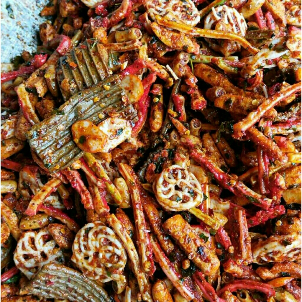 

CEMILAN SEBLAK CAMPURAN/MIX CAMPUR PEDAS DAUN JERUK