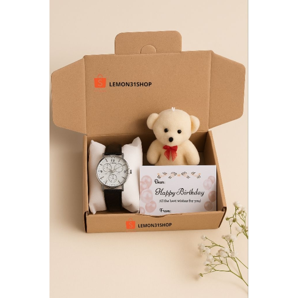 GIFT BOX HAMPERS KADO CEWE JAM TANGAN WANITA BONEKA HADIAH