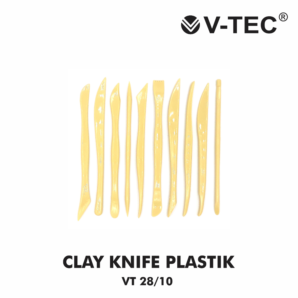 

V-TEC Alat Clay VT-28A/10 Clay Knife Tools Plastik