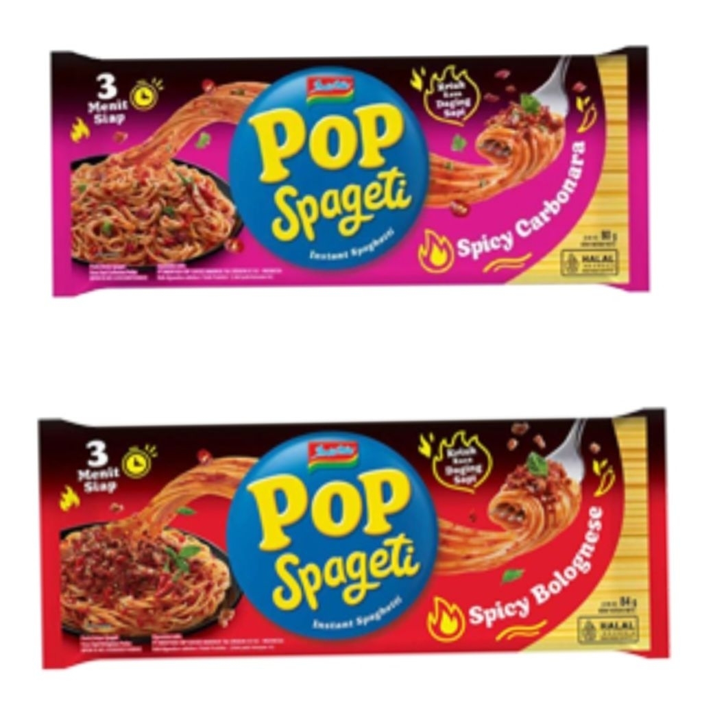 

INDOMIE POP SPAGETI Spicy Carbonara / Spicy Bolognese 80 Gr Ecer Grosir