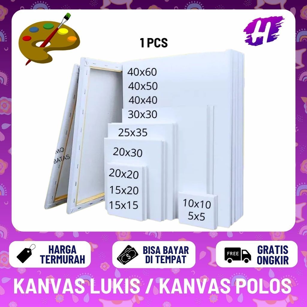 

Kanvas Lukis Ukuran 25x30 25x35 30x30 40x50 / kanvas Polos