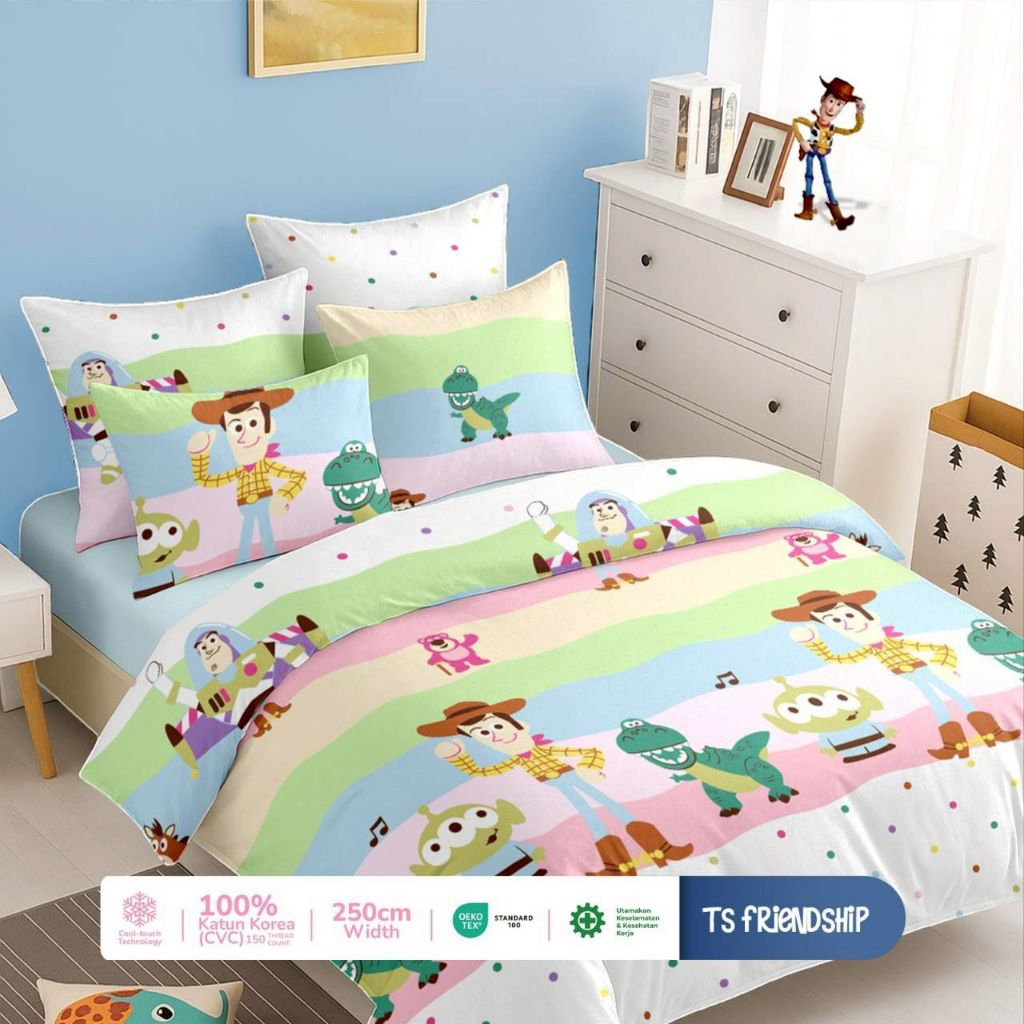 Sprei bahan star motif anak