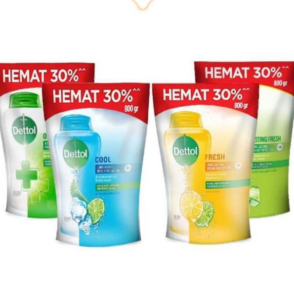 DETTOL Sabun Mandi Cair Anti Bakteri Pouch 800 ml