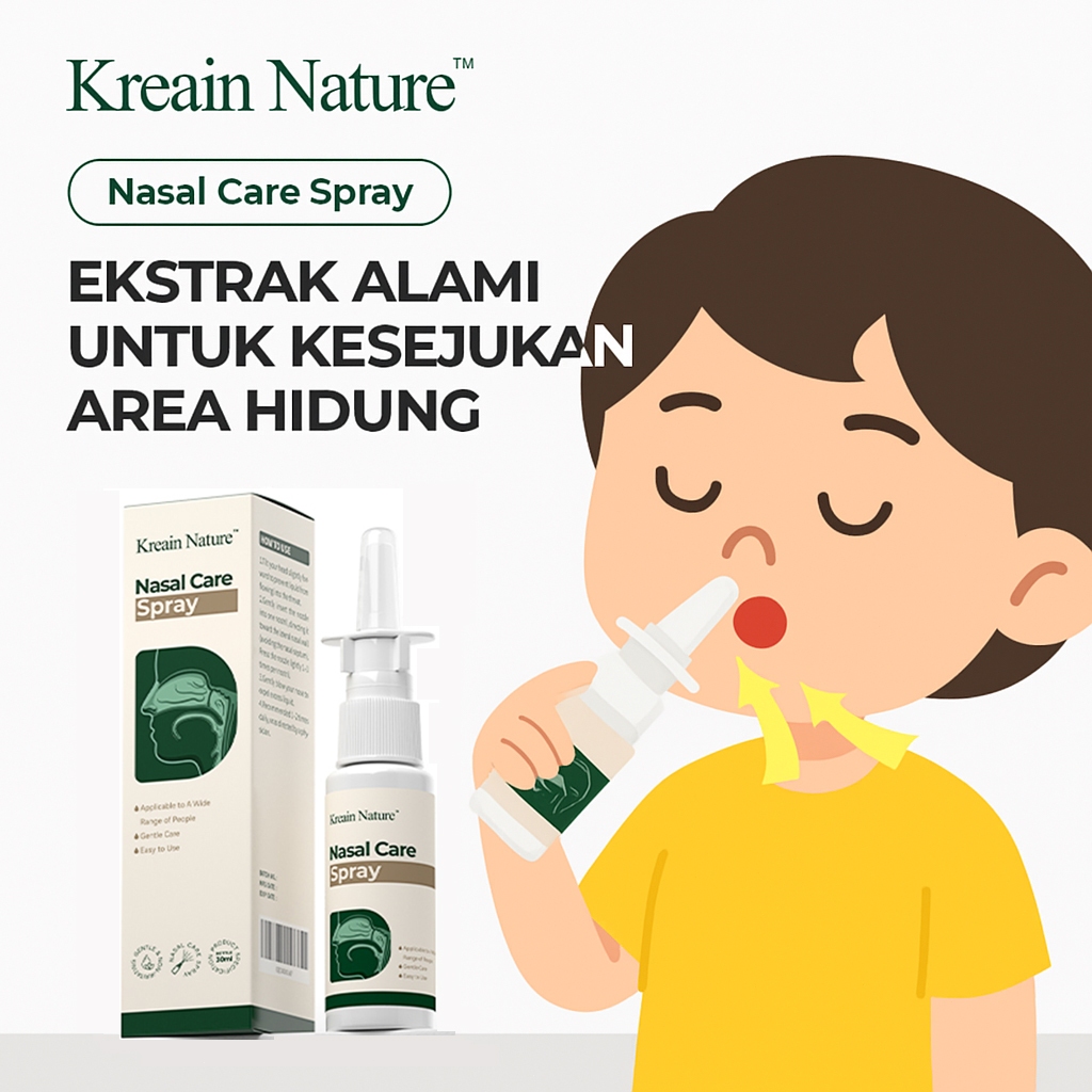 Kreain Nature Nasal Spray Anak – Semprot Lembut Bantu Merawat Hidung Tersumbat