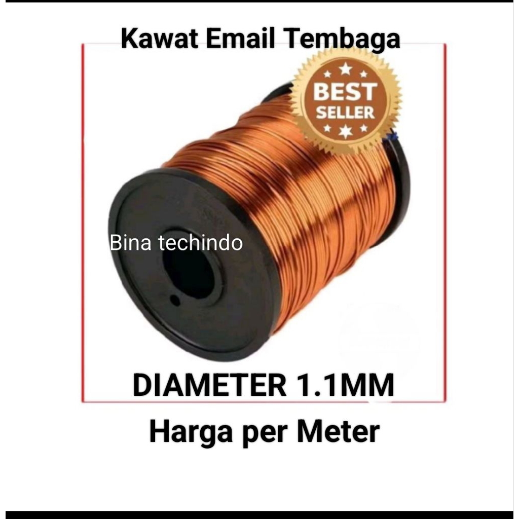 1.1MM KAWAT EMAIL TEMBAGA. KAWAT TEMBAGA 1.1MM. ENAMEL WIRE COOPER PER METER. KAWAT EMAIL TEMBAGA 1.