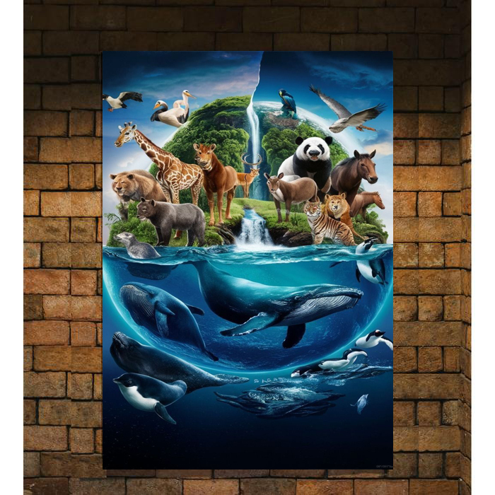 Poster Gambar hewan ukuran besar jumbo