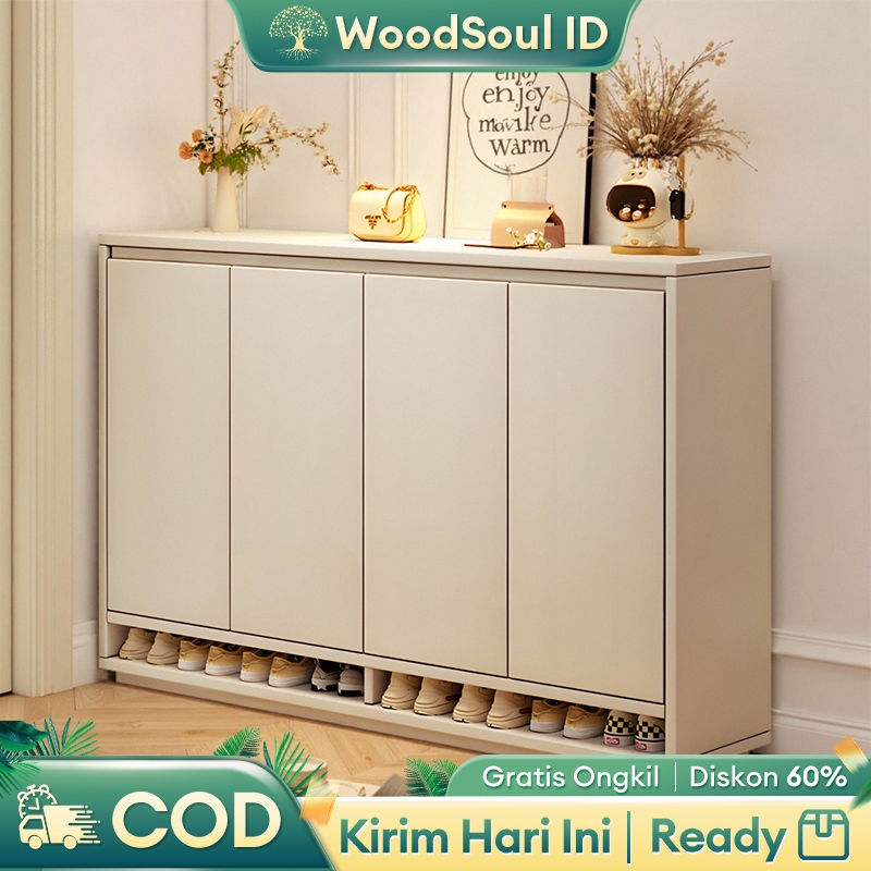 Minimalis Modern  Lemari Sepatu Tertutup Lemari Sepatu  Kayu Lemari Rak Sepatu Rak Serbaguna Kayu