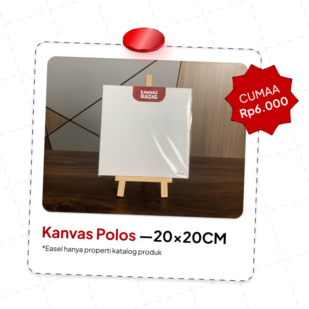

Kanvas Lukis Basic Polos Ukuran 20CMX20CM Bahan Spunbond Terjangkau