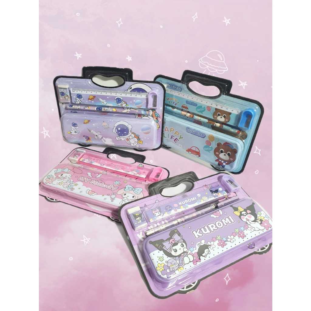 

Paket Stationery 5in1 Sanrio Karakter Lucu || Kotak Pensil Set 5in1 Sanrio Bergambar
