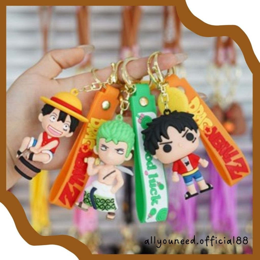 |AYN| Gantungan Kunci Terbaru Karakter One Piece Edisi Dragon Ball/ Keychain Luffy Boneka Besar Drag