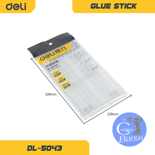 

GLUE STICK PUTIH "DELI" 11MMX200MM EDL5043 10PCS ||LEM TEMBAK/LEM BAKAR "DELI" 1 PACK