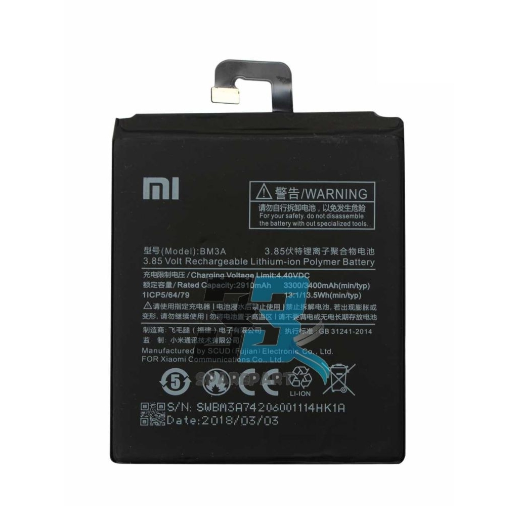 BATERAI / BATRE BM3A XIAOMI NOTE 3 / MI NOTE 3 ORIGINAL