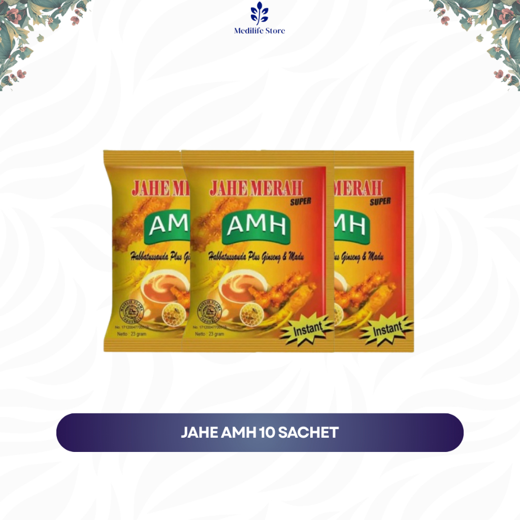 

JAHE MERAH AMANAH AMH - isi 10 sachet | minuman herbal hangatkan tubuh & jaga imun | original 100%