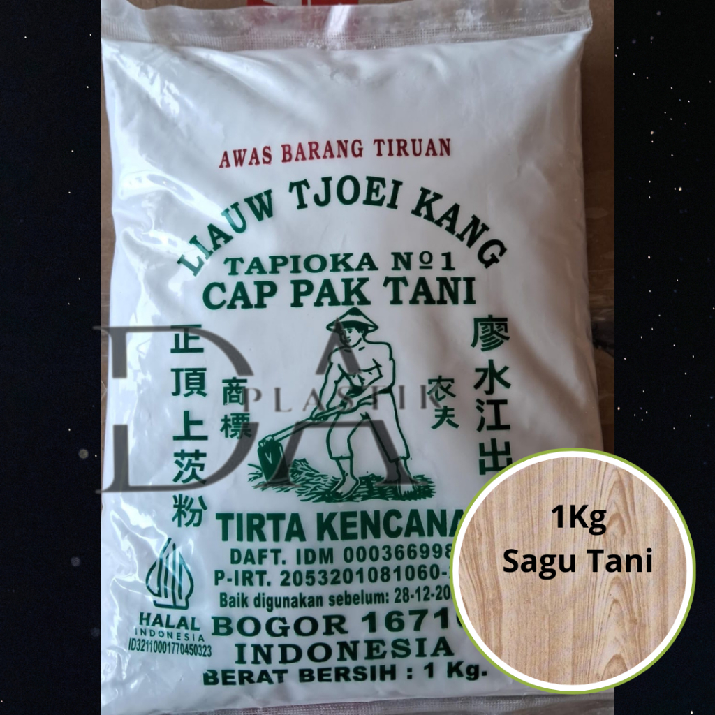 

1Kg Sagu Tani Tepung Tapioka Cap Pak Tani Liauw Tjoei Kang