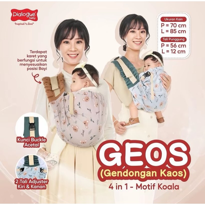 Dialogue Gendongan Kaos (GEOS) 4In1 Motif Koala DGG4026