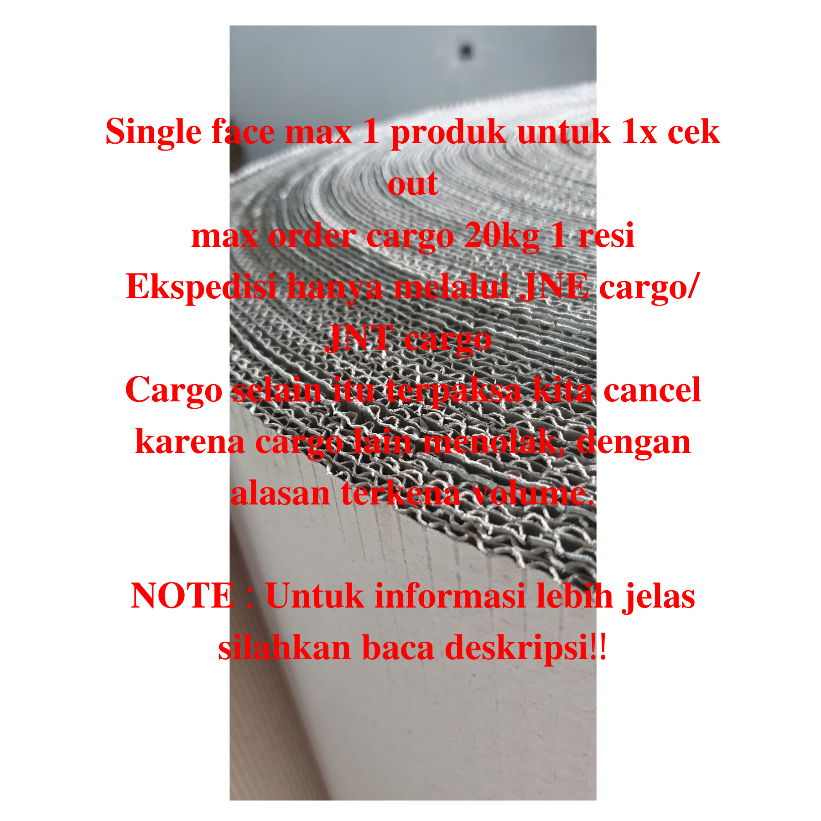 

SINGLE FACE / KARTON ROLL 120cm x 11.5 meter export TEBAL (5 kg)