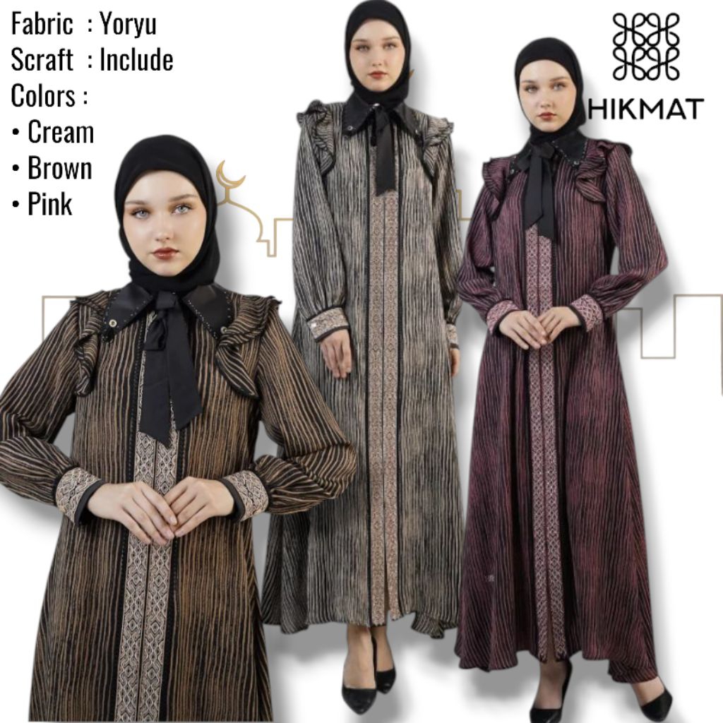 [NEW ARRIVAL] A6653 - Abaya Hikmat Fashion Original