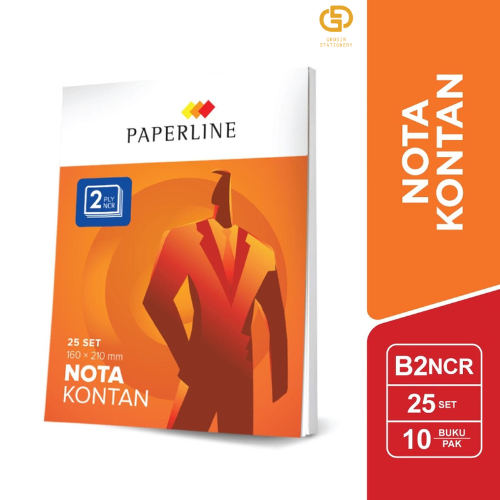 

(1 PACK / 10 PCS) Paperline Nota Kontan B2 NCR RANGKAP 2 160 x 210 mm 2 ply 25 set