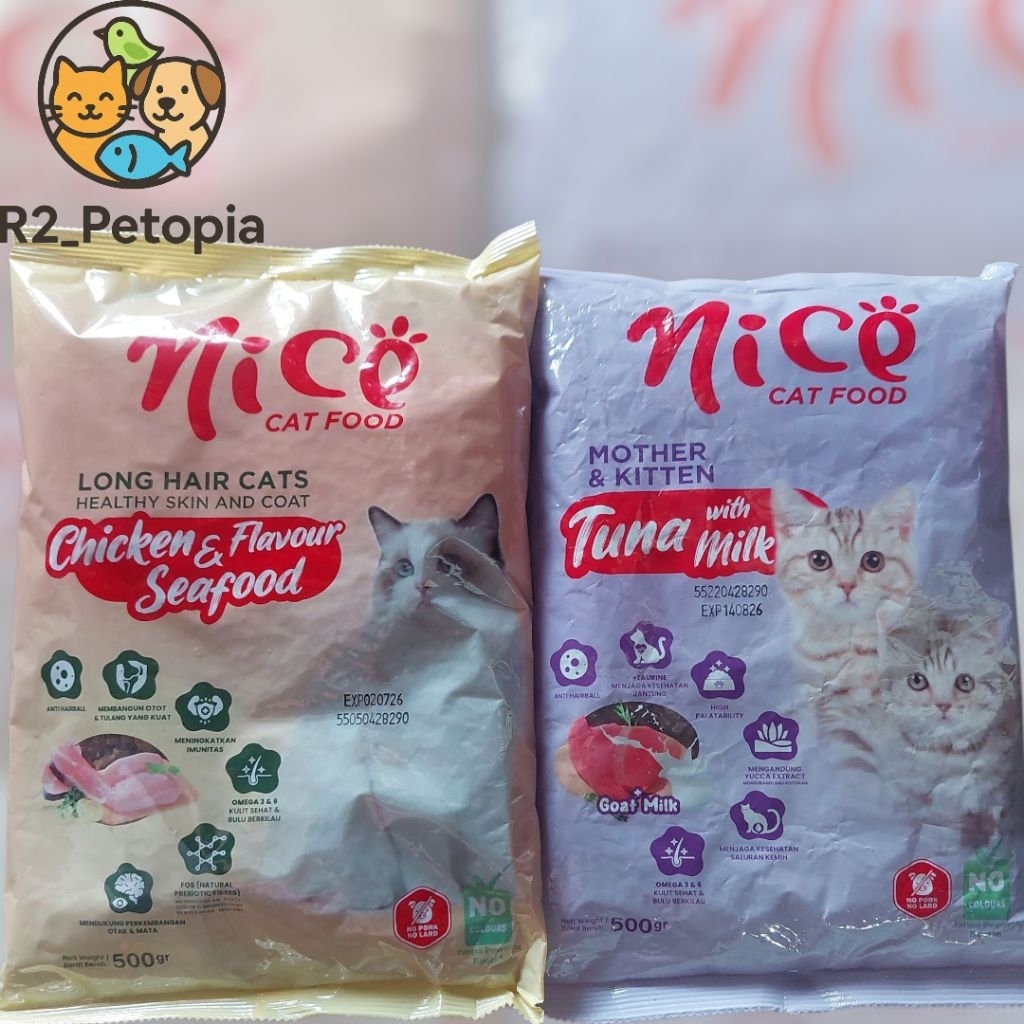 NICE MAKANAN UNTUK ANAK DAN IBU KUCING 500G