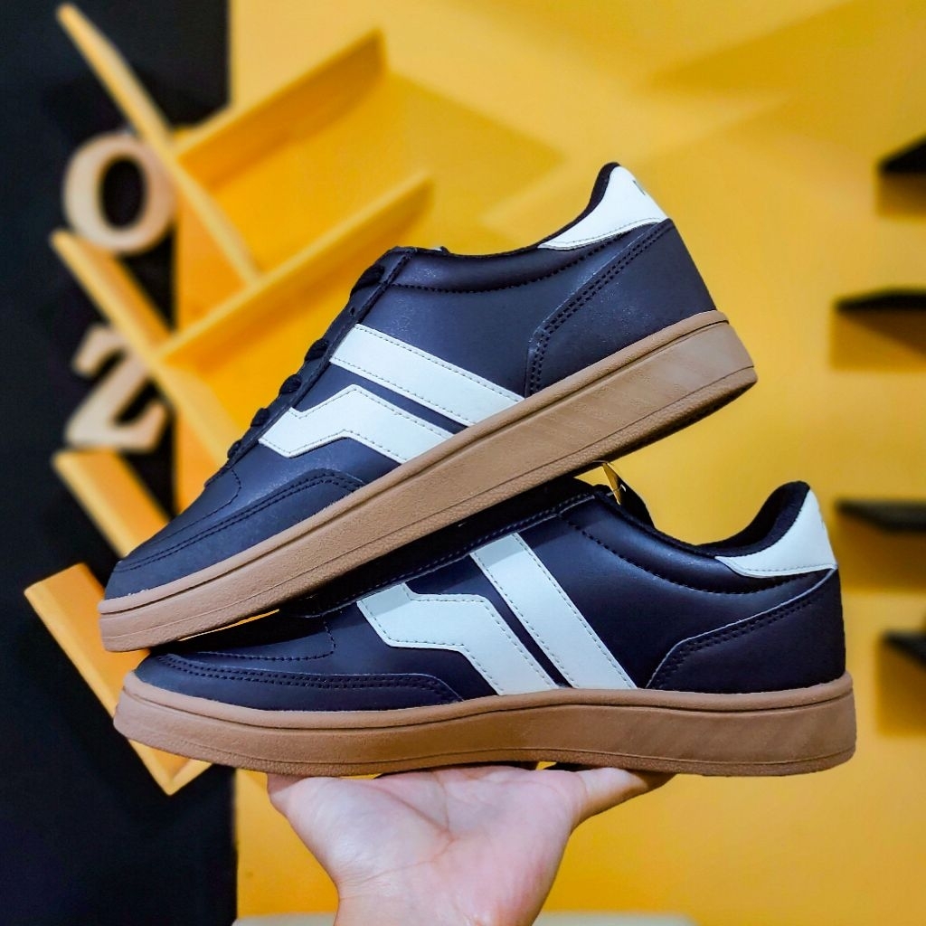 Original Piero Court Derby Big Logo Black/Brown/White