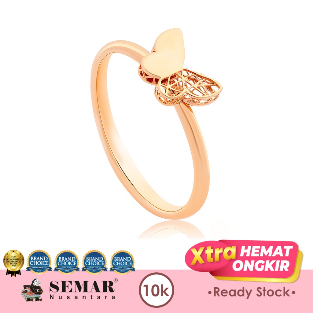 Cincin Emas Parvana Butterfly Gold 10K Semar Nusantara