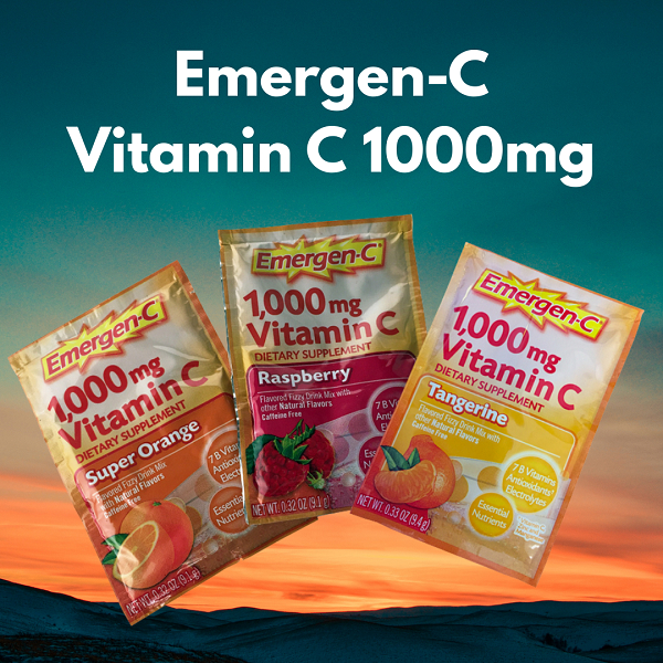 

[1 Sachet] Emergen-C Vitamin C 1000mg Powder with Antioxidants Fizzy Drink Mix