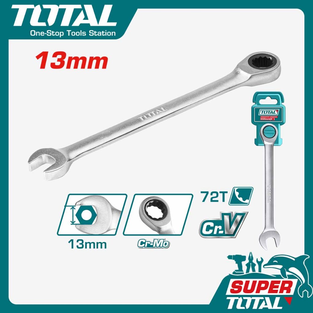 TOTAL Kunci Ring Ratchet / Ratchet Spanner TCSPAR131