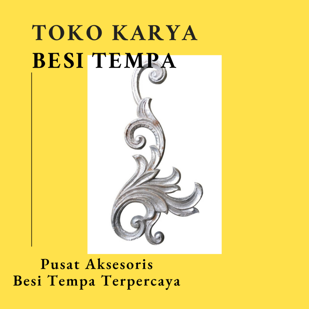 Ornamen Pagar Besi Leaf 1055 / Master Tengah Pagar/Gerbang Mewah / Ornamen Pagar Besi Piring / Ornam