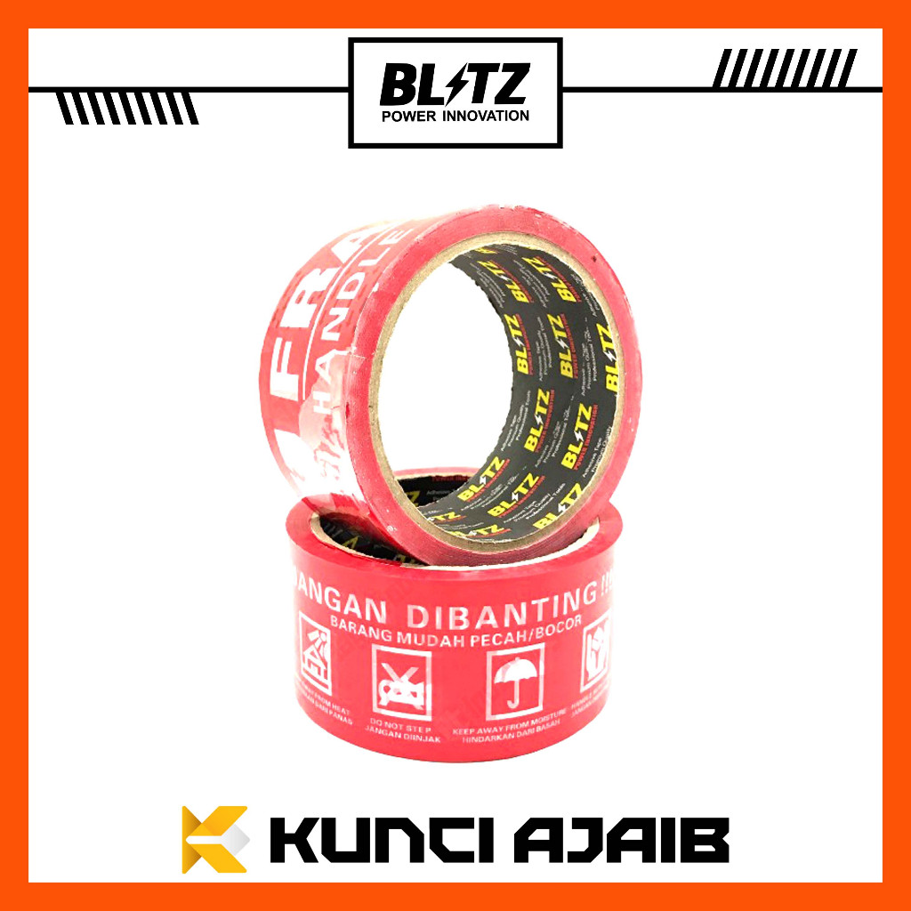 

QQ Lakban FRAGILE 2" 55 Yards Jangan Dibanting Perekat OPP Tape