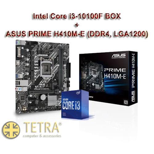 [BUNDLE] Intel Core i3-10100F BOX + ASUS PRIME H410M-E Motherboard (DDR4, LGA1200)