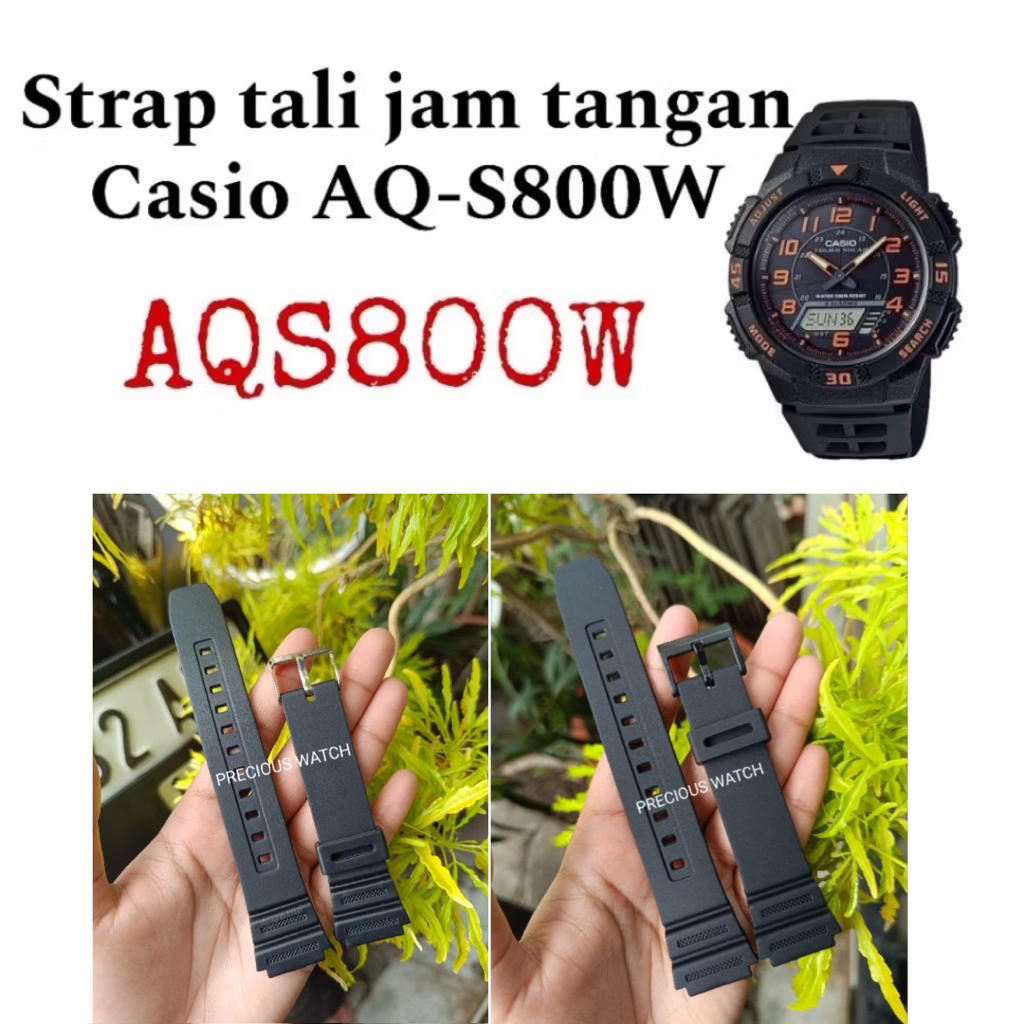 Strap Tali jam Casio AQ-S800 AQ-S800W AQS800 AQ S800 AQS 800 PREMIUM, lentur dan berkualitas