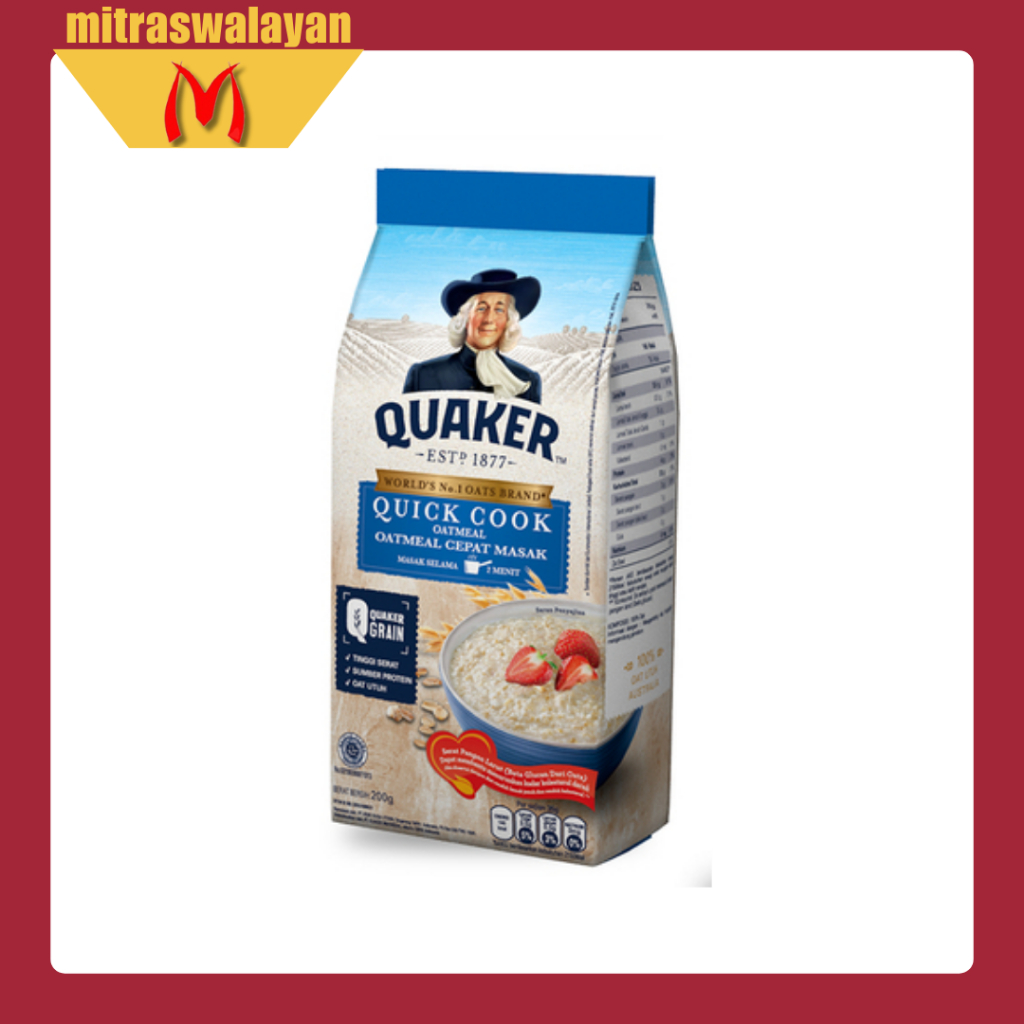

QUAKER Quick Cooking Oatmeal Kemasan 200 gr